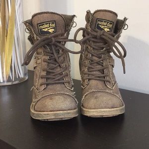 Rocket Dog Canvas Combat Boots